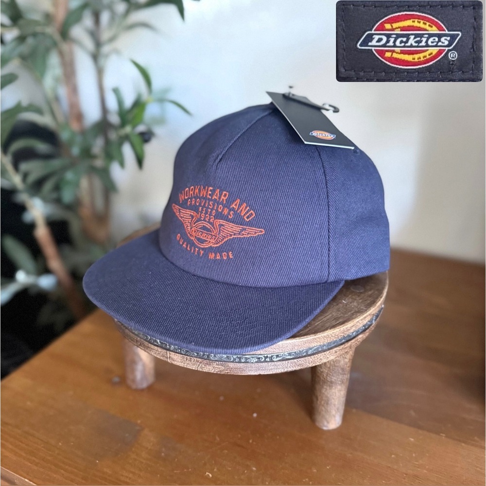 Dickies Seasonal 2 Tone Cap Navy Blue Embroidered Workwear Hat A8DTUNV0 NWT